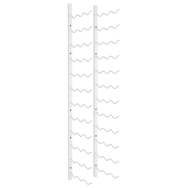 vidaXL Portavini da Parete per 36 Bottiglie Bianco in Ferro