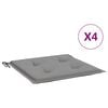 vidaXL Cuscini per Sedia 4 pz Grigi 40x40x3 cm in Tessuto Oxford