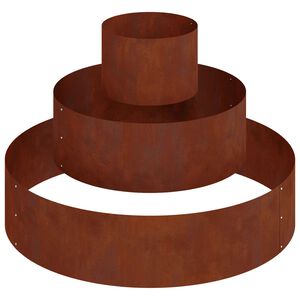 vidaXL Vaso da giardino Ruggine 90 x 90 x 20 cm