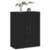 vidaXL Mobile a Parete Nero 69,5x34,90 cm in Legno Multistrato