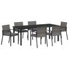 vidaXL Set da Pranzo per Giardino 6 pcs Grigio