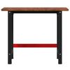 vidaXL Banco Lavoro Marrone Scuro 100x60x81,5 cm Legno Massello Rovere