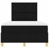 vidaXL Letto a molle con materasso Nero 120 x 200 cm Tessuto