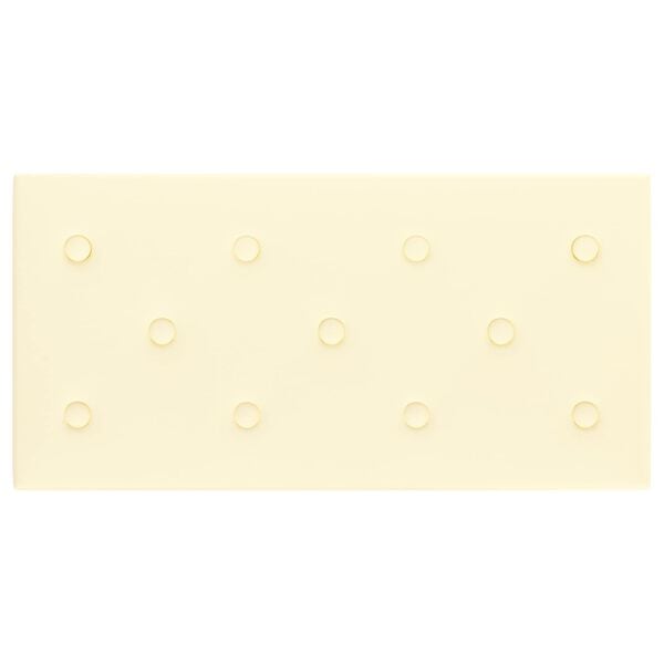 vidaXL Testiera da Parete 12 pcs Crema 60 x 30 cm Pelle Sintetica