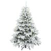vidaXL Albero di Natale artificiale con 150 LED Bianco 150 cm PE e PVC