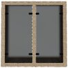 vidaXL Tavolo da Giardino Piano in Vetro Beige 55x55x37 cm Polyrattan