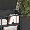 vidaXL Armadietto Portaoggetti Giardino Nero 110x55x60,5cm Polyrattan