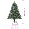 vidaXL Albero di Natale Artificiale con Base 210 cm PVC