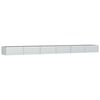 vidaXL Letto Rialzato Giardino 600x80x45 cm in Acciaio Zincato Argento