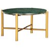 vidaXL Tavolino da Salotto Verde 60x60x35 cm Pietra Vera Testura Marmo