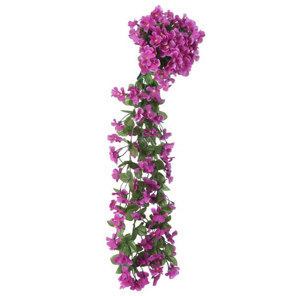 vidaXL Ghirlande Fiori Artificiali Natale 3 pz Viola Chiaro 85 cm
