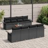 vidaXL Set Divano da Giardino 9 pcs Nero Poly Rattan