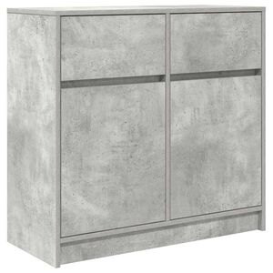 vidaXL Credenza con Cassetto Grigio Cemento 80x34x76 cm in Truciolato