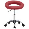 vidaXL Sedia da Lavoro con Ruote Rossa in Similpelle
