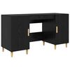 vidaXL Scrivania Rovere Nero Legno ingegnerizzato 140 x 50 x 75 cm