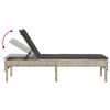 vidaXL Lettino Prendisole con Cuscino Grigio Chiaro 55x200x44 cm