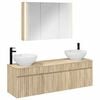 vidaXL Set di Armadi da Bagno 4 pz Rovere Sonoma Legno ingegnerizzato