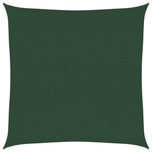 vidaXL Vela Parasole 160 g/m&sup2; Verde Scuro 4,5x4,5 m in HDPE