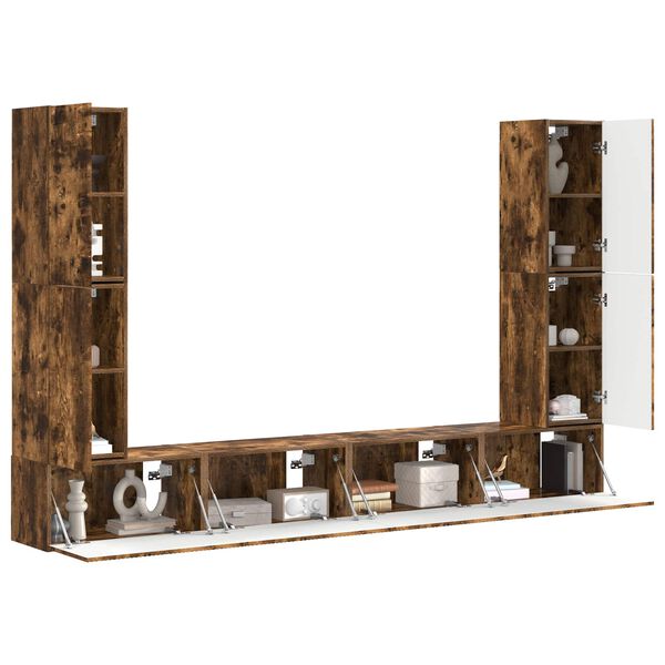 vidaXL 4 pcs Rovere fum&eacute;