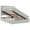 vidaXL Letto con contenitore e materasso Grigio chiaro 140 x 190 cm