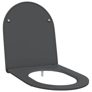 vidaXL Sedile del WC Antracite 47 x 36 x 3,4 cm Duroplast