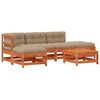 vidaXL Set Lounge da Giardino 5 pz Pino Marrone Cerato