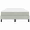 vidaXL Letto a molle con materasso Grigio chiaro 120 x 210 cm Tessuto