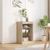 vidaXL Credenza con Luci LED Rovere Sonoma 41x37x67 cm