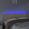 vidaXL Testiera Cappuccino a LED 144x5x78/88 cm in Similpelle