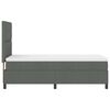 vidaXL Letto a molle con materasso Grigio scuro 90 x 190 cm Tessuto