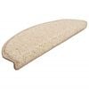 vidaXL Tappetini per scale 10 pz 65x21x4 cm Crema Semicircolari Grandi