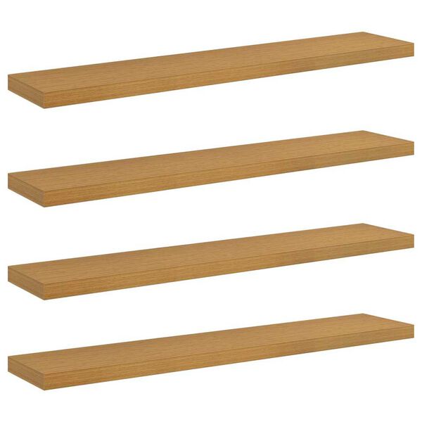 vidaXL Scaffale da parete 4 pcs Beige 120 x 23,5 x 4 cm