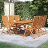 vidaXL Set Mobili da Pranzo da Giardino 7 pz Legno Massello di Acacia 150-200 cm