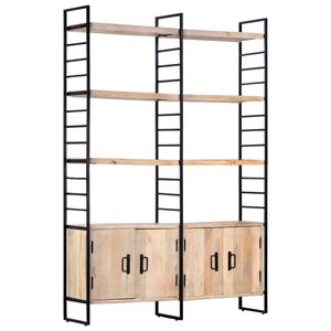 vidaXL Libreria a 4 Livelli Legno Massello di Mango 124x30x180 cm