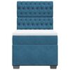 vidaXL Giroletto a Molle con Materasso Blu 90x200 cm in Velluto