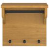 vidaXL Appendiabiti da Parete SANDNES 43x30x42 cm in Legno di Pino