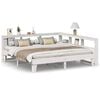 vidaXL Letto Libreria senza Materasso Bianco 200x200 cm Legno di Pino