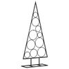 vidaXL Albero di Natale Decorativo in Metallo Nero 90 cm