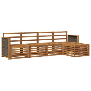 vidaXL Set di divani da esterno 5 pz Naturale