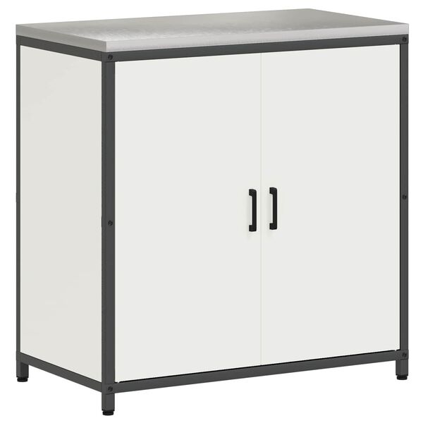 vidaXL Stoccaggio in cucina con porta Bianco 60 x 50 x 92 cm Acciaio