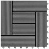 vidaXL Piastrella per Decking 11 pcs Grigio 30 x 30 cm WPC