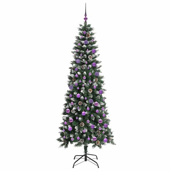 vidaXL Albero di Natale artificiale con 300 LED Verde 210 cm