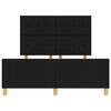 vidaXL Struttura del letto con testiera Nero 140 x 200 cm Tessuto