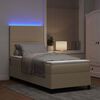 vidaXL Letto a Sorgente LED Grigio chiaro e bianco 100 x 200 cm