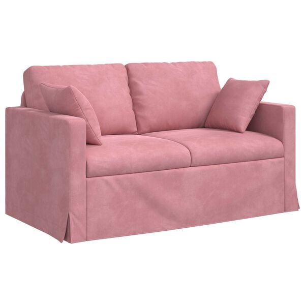 vidaXL Divano Rosa 138 x 78 x 80 cm Velluto