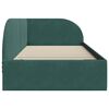 vidaXL Cornice del letto ad angolo Verde Scuro 80 cm x 200 cm Tessuto