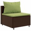 vidaXL Set Divani da Giardino 8 pz con Cuscini Marrone in Polyrattan