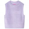 Gilet da Bambina Lavorato a Maglia Lilla Chiaro 116