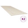 vidaXL Doghe di ricambio per letto con 34 doghe 2 pz 100x200 cm