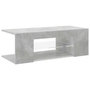 vidaXL Mobile Porta TV con Luci LED Grigio Cemento 90x39x30 cm